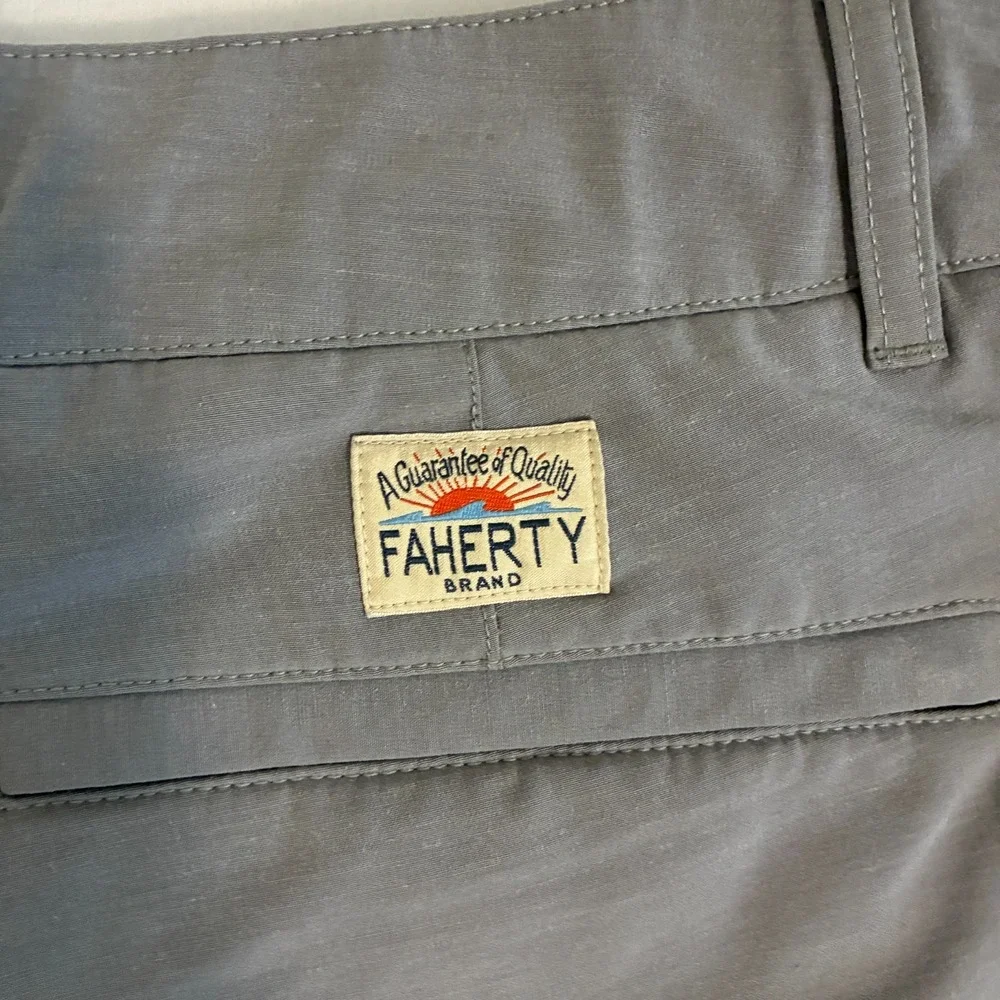 Faherty All Day Shorts Mens Size 34 Chino Hybrid Drawstring Stretch Preppy